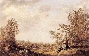 Aelbert Cuyp Meadow with Cows and Herdsmen oil painting artist